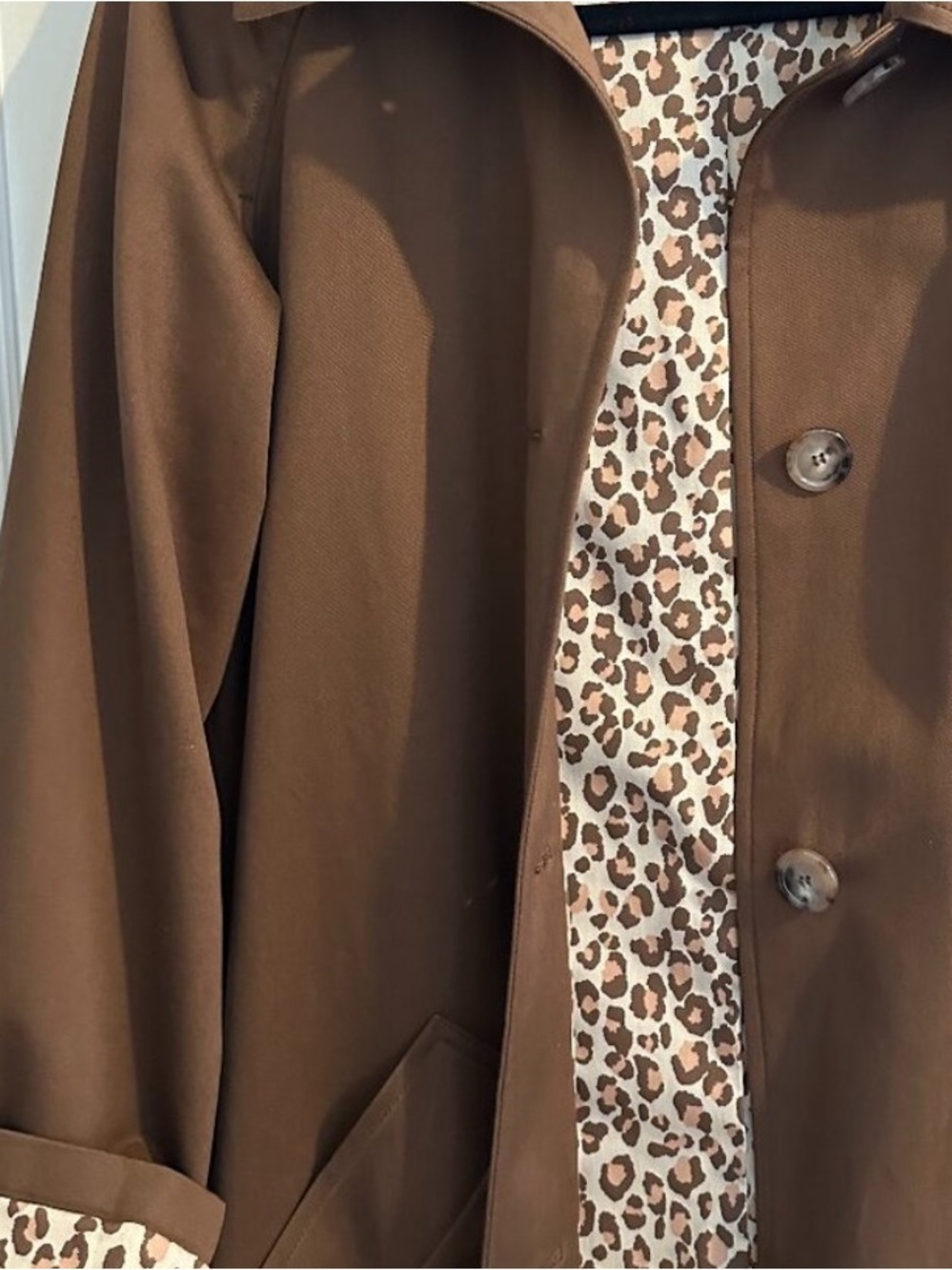 Sezane Clyde Chocolate Brown Trench size 32 XS